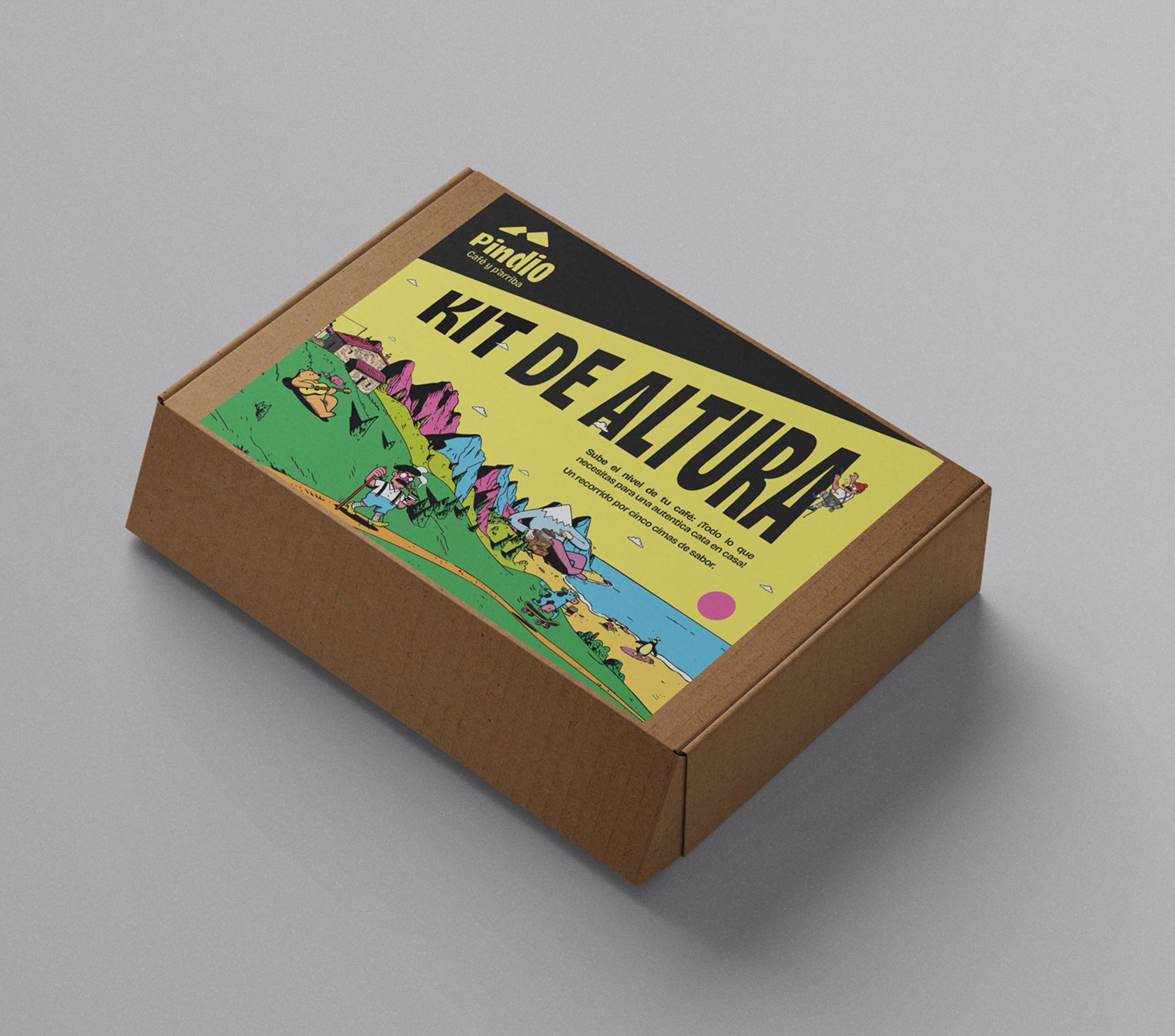 Caja cerrada de Kit de altura con 5 variedades de café de especialidad