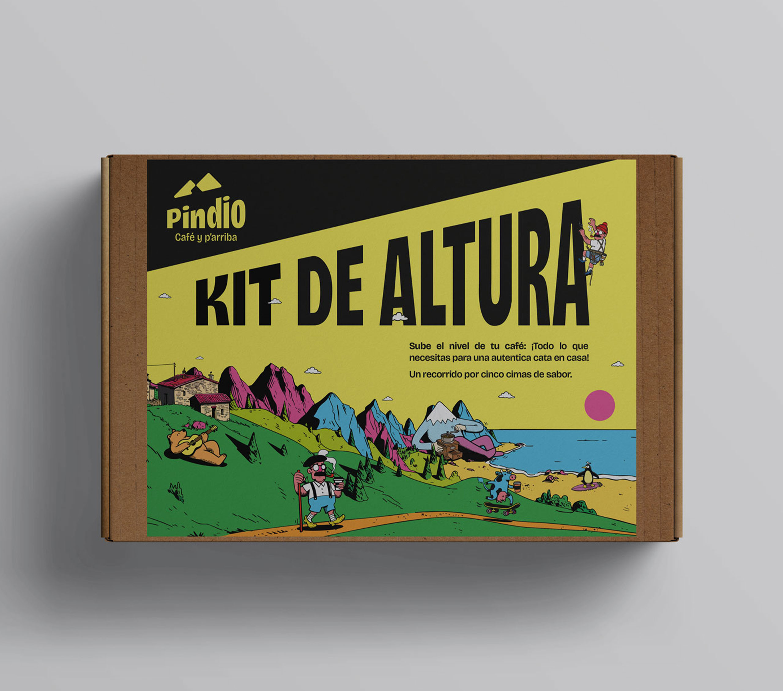 Kit de altura con 5 variedades de café de especialidad Pindio